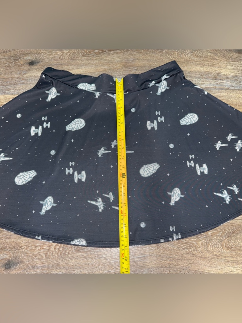 Star Wars Tee Fury Ship All Over Print Black and Gray Skater Skirt Size 3XL - Picture 9 of 9